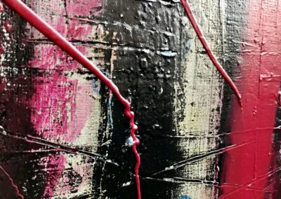 Detailfoto 3 - schön, die Formen der roten Farbspritzer