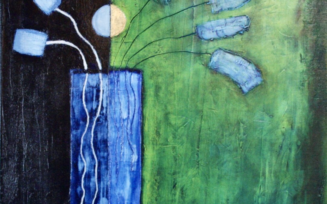 Acrylbild #10: Fröhliche Blüten