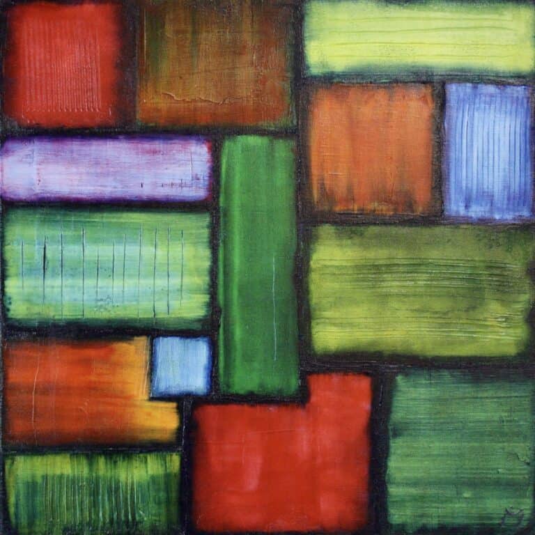 Acrylbild Tetris - Flächen & Felder 4 - Fertig und Freigestellt