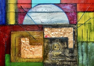 Abstraktes Acrylbild #12 Indiana Jones - Fertig - Tageslicht