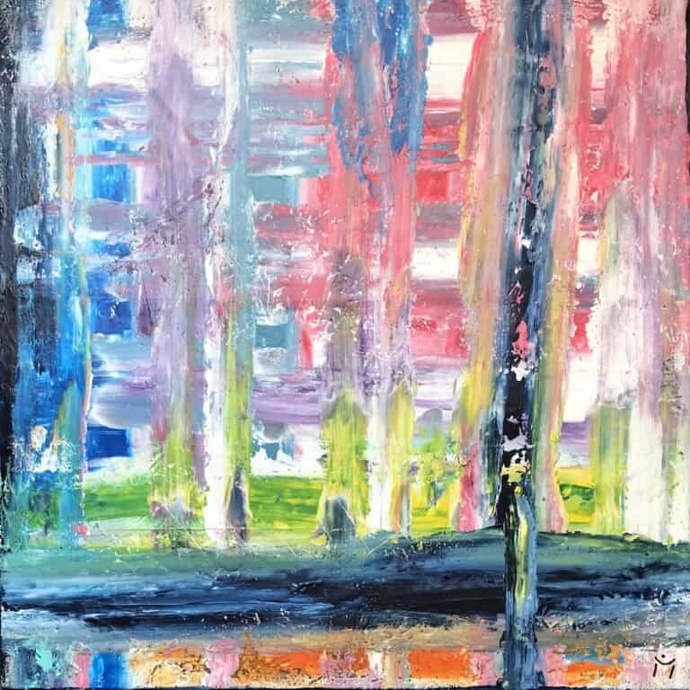 Acrylbild Gelassenheit - Das fertige Bild nun getrocknet und bei Tageslicht