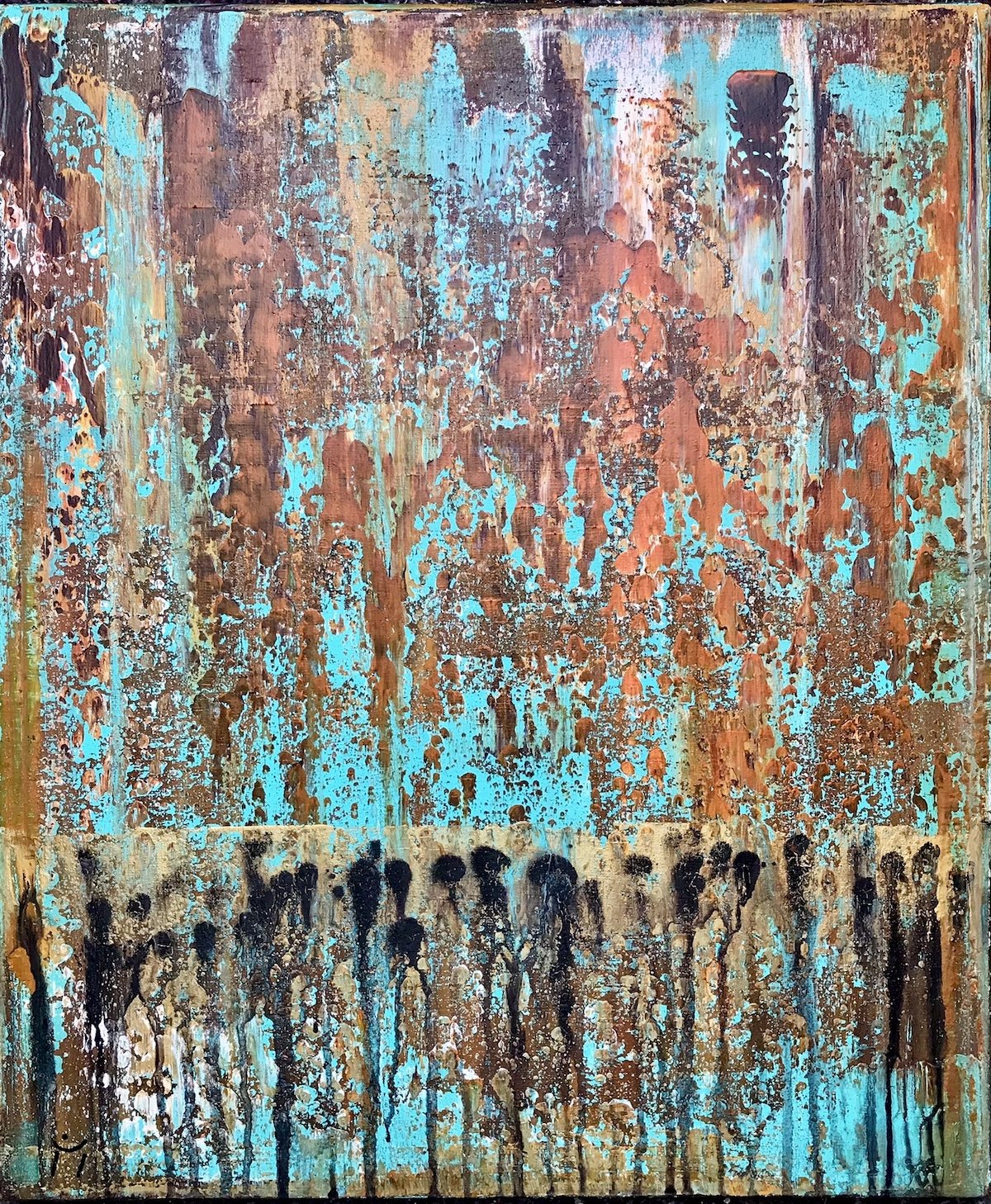 Rakel-Acrylbild Schwimmbad an der Allee - Titelbild