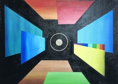 Acrylbild JETZT - Titelbild bei Kunstlicht aufgenommen