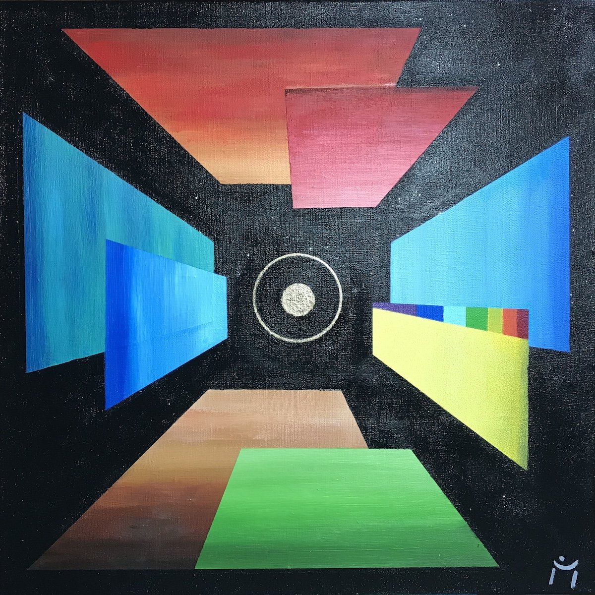 Acrylbild JETZT - Titelbild bei Kunstlicht aufgenommen