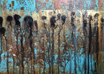 Rakel-Acrylbild Schwimmbad an der Allee - Detailfoto 4