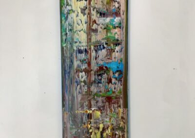 Rakel-Acrylbild Don Alfredo - getrocknet und bei Tageslicht aufgenommen; an der Wand hängend