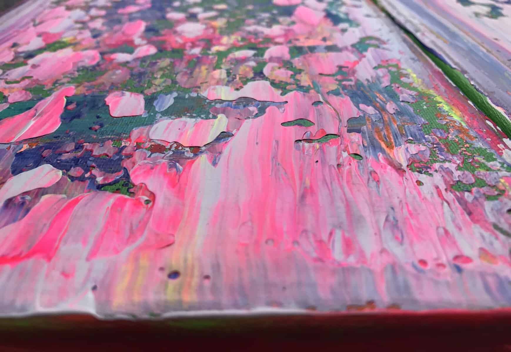 Rakel Acrylbilder Tanz der Farben - Detailfoto 9