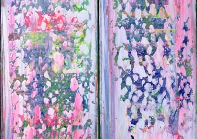 Rakel Acrylbilder Tanz der Farben Fertig und getrocknet