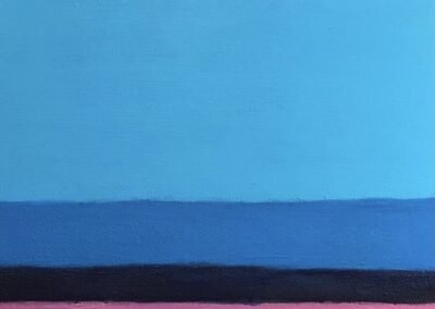 Acryl Bild BLAU - Detailfoto 12: Ausschnitt-Vergrößerung im langem Hochkantformat mit allen Farben
