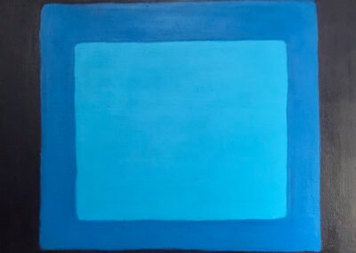 Bild BLAU - Detailfoto 1: Das blaue Feld mit preußischblauem Rand