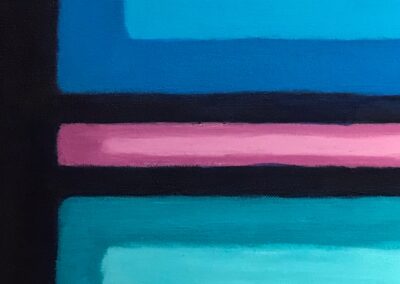 Acryl Bild BLAU - Detailfoto 8: Alle drei Felder im Ausschnitt am linken Bildrand