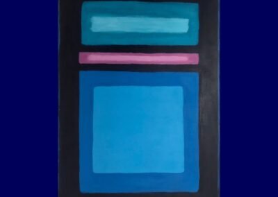 Acryl Bild BLAU - Titelbild auf den Kopf gestellt mit blauem Hintergrund