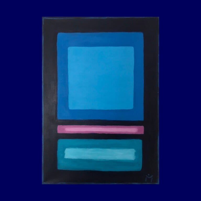 Acryl Bild BLAU - Titelbild mit blauem Hintergrund