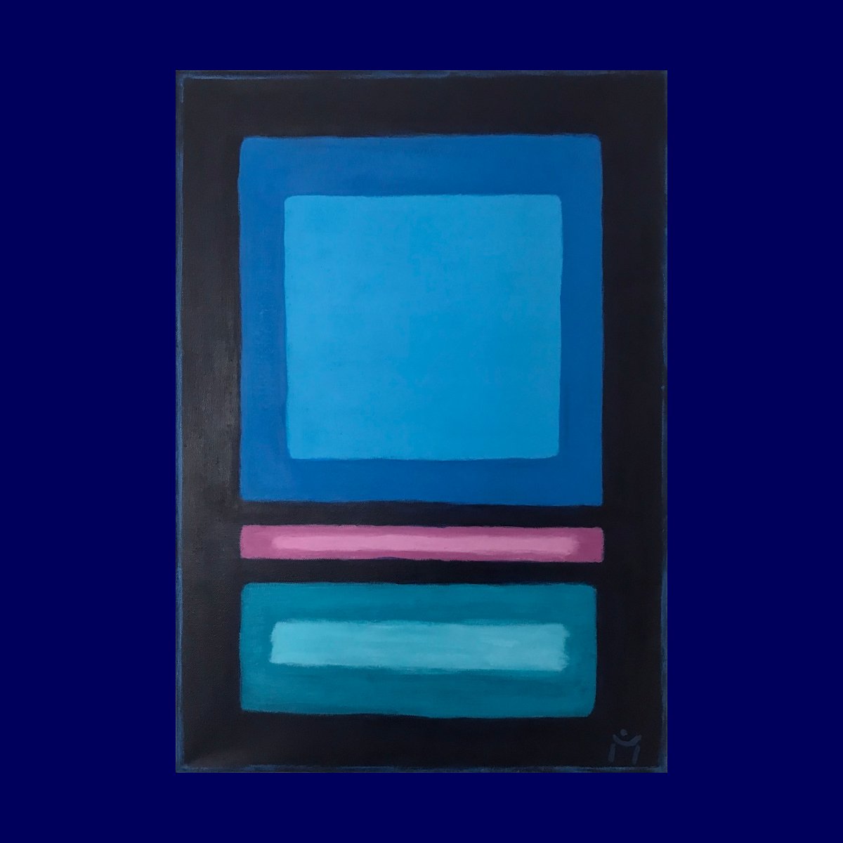 Acryl Bild BLAU - Titelbild mit blauem Hintergrund