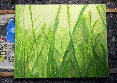Völlig im Flow ... die Zwischenräume ausgemalt und Lichtpunkte gesetzt