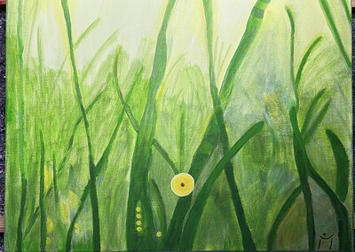 Halme unten noch mal dunkler gemalt und den gelben Punkt - die "Central Sun "stärker hervorgehoben - Bild ist fertig