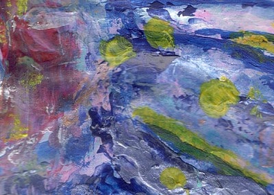 Detailfoto 6 Blüte und rechts daneben ein Farbenrausch - jede Farbschicht erfüllt ihren Zweck