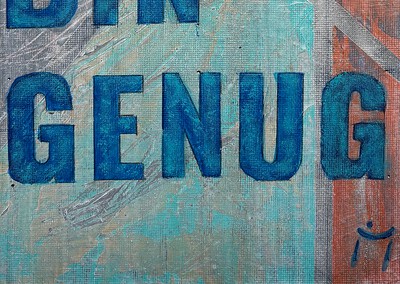 Das „GENUG“ in Grossaufnahme